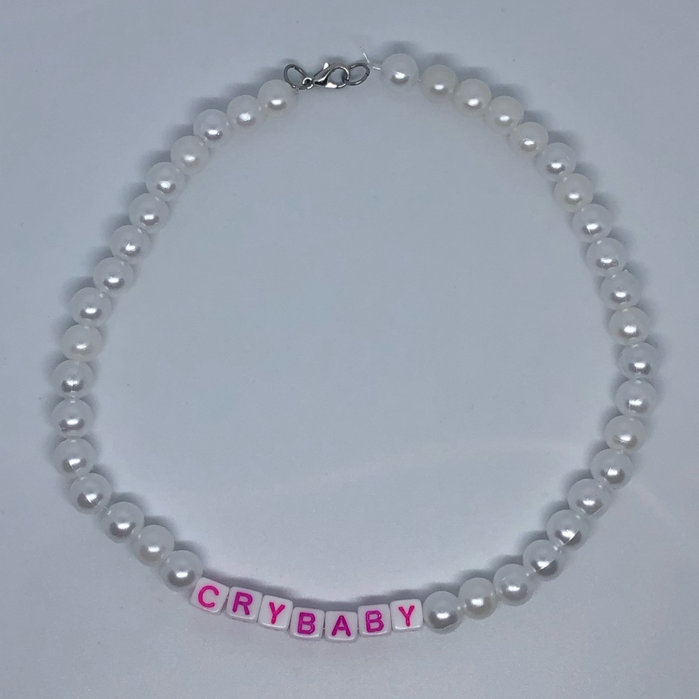 Crybaby Pearl Beaded Choker Necklace